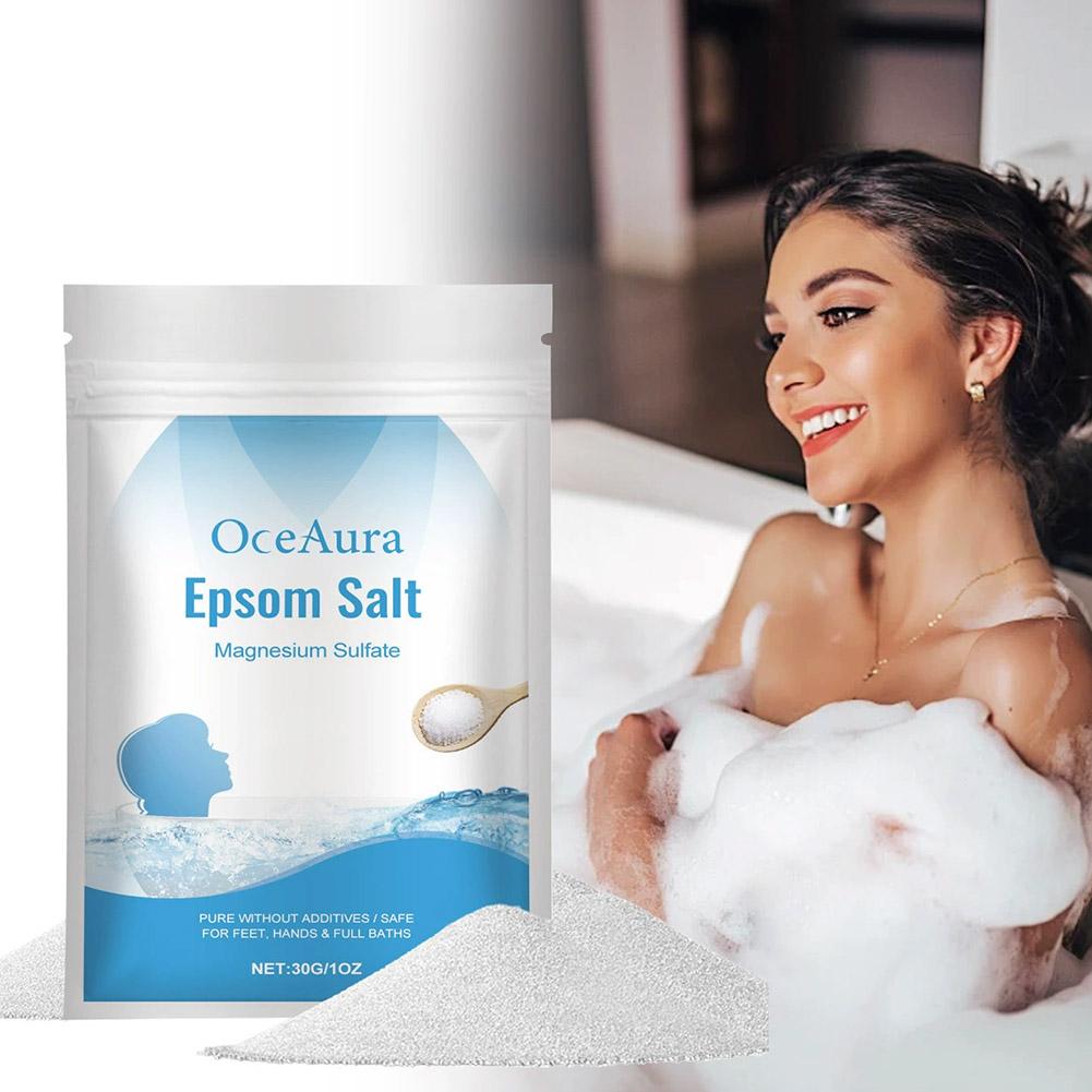 Bath Salts Magnesium - 30 グラム塩硫酸マグネシウム保湿角質除去筋肉デトックスバスピュアフットリリーフナチュラルリラクゼーションケア手ボディ S N1J9