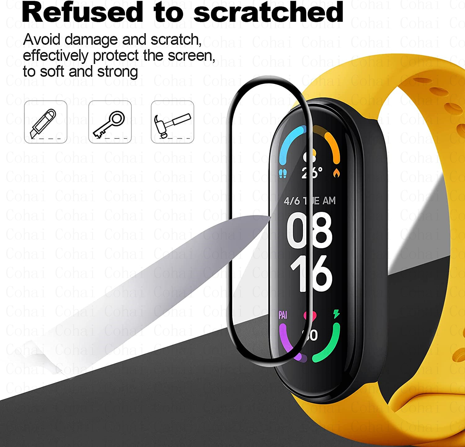 Xiaomi Mi Band 7 6 5用スクリーンプロテク - Health Wellness Bracelet のレビューと価格