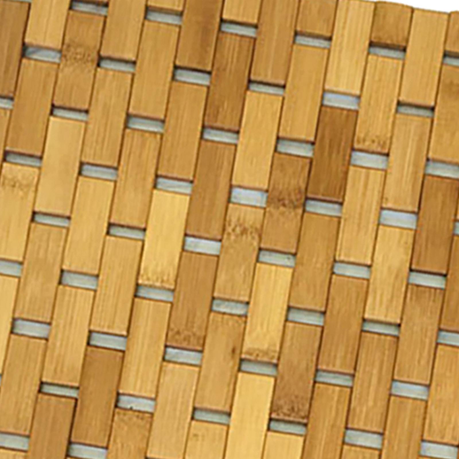 滑り止め加工を施した竹製のバスマット。厚手で耐久性があり、ス - Bamboo Bath Mat のレビューと価格