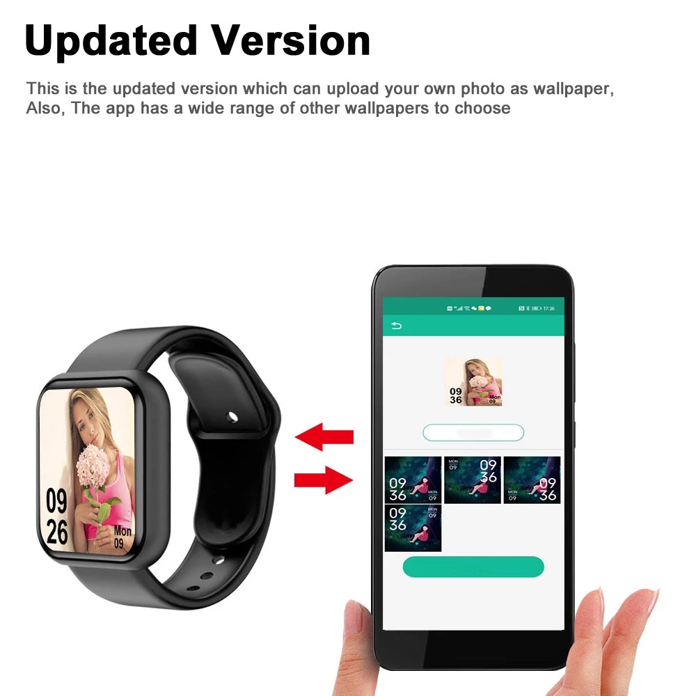 男性と女性のためのスマートウォッチ,スポーツモード,音楽コン - Health Wellness Bracelet のレビューと価格