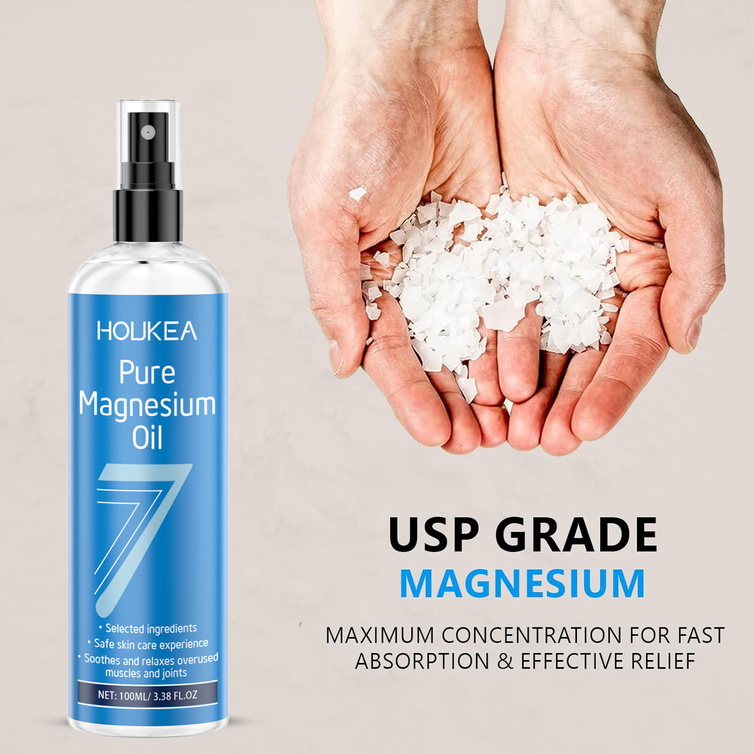 純粋マグネシウムオイルスプレー グレードマグネシウムクロリド - Bath Salts Magnesium のレビューと価格