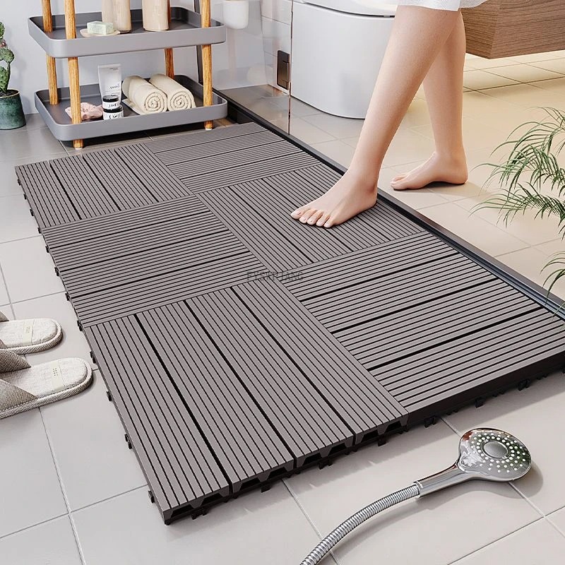 模擬生態木製スプライシングパッド防湿高齢者妊婦用転倒防止フロ - Bamboo Bath Mat のレビューと価格
