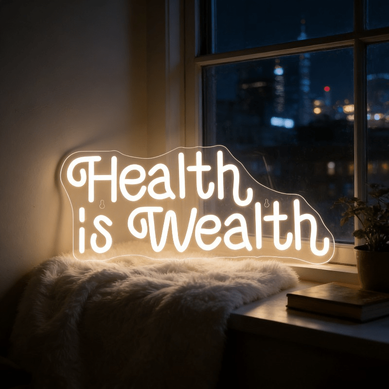 健康は富 ネオンサイン LED マーキーライト ホームジム装 - Health Wellness Lifestyle のレビューと価格